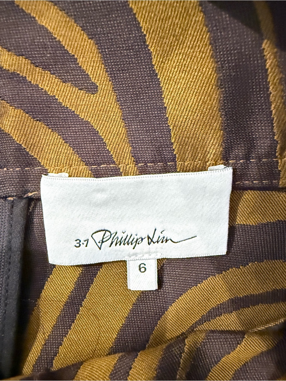 3.1 Phillip Lim Brown and Black Zebra-Print Skirt - Picture 9 of 10